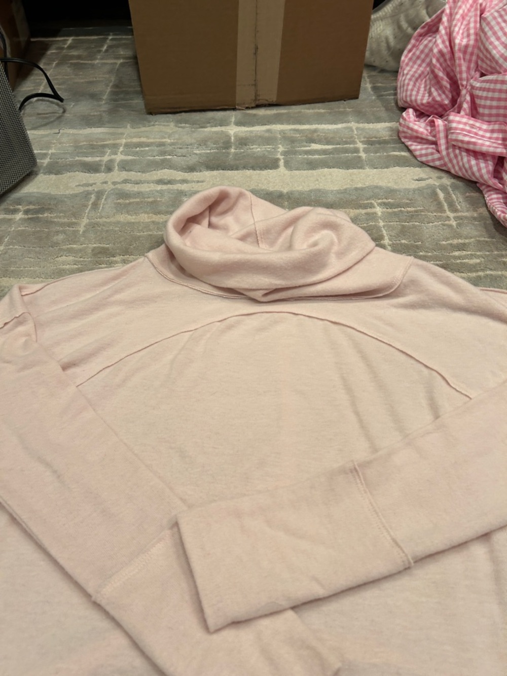 Soft Pink Women's Cowl Neck Sweater